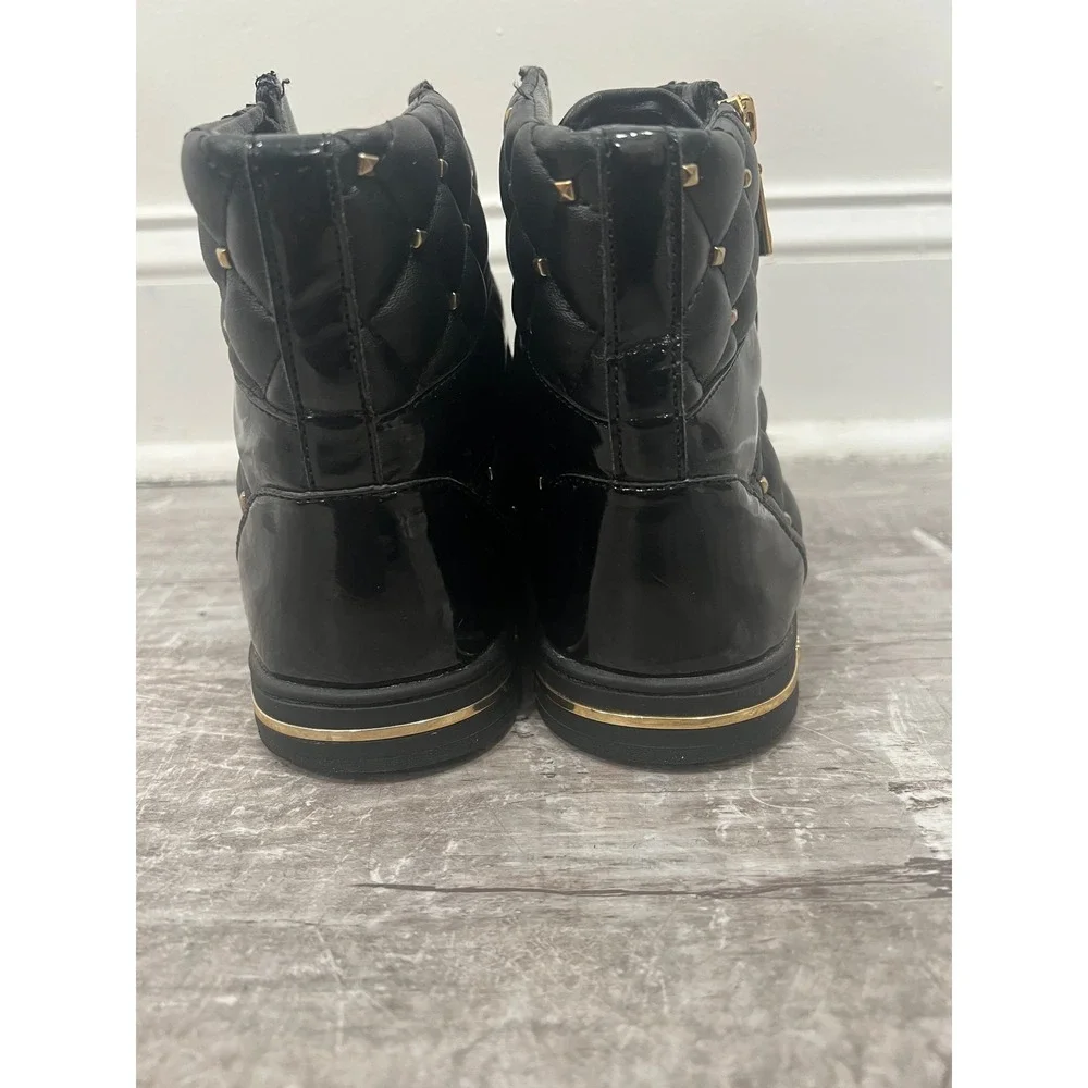 Michael Kors Urban Chain Sport Luxe High-Top Sneaker Women SZ 10M Black Quilted